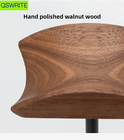 Walnut Wood Headphone Holder Minimalist Earphone Storage Rack Solid Wood Headphone Hanger Earphone Holder
