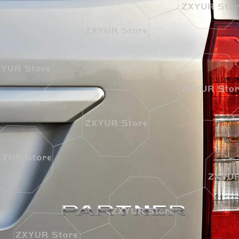 Metal For Peugeot Partner Emblem Camper Cargo Van Car Sticker Letter Badge Decal Body Rear End Trunk Decor Auto Accessories