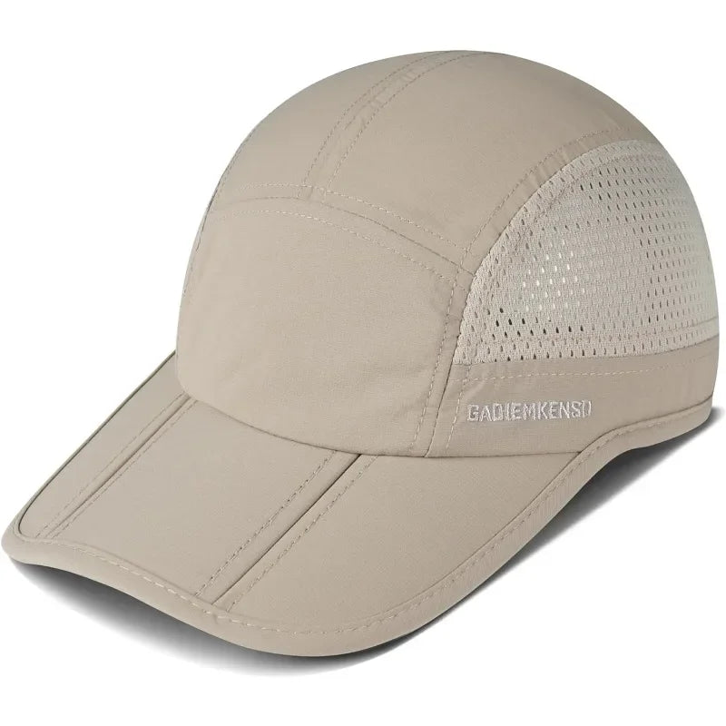 GADIEMKENSD Men Women Folding Climbing Peaked Cap Baseball Cap Outdoor Breathable Camping Hiking Quick Drying Trekking Sun Hat