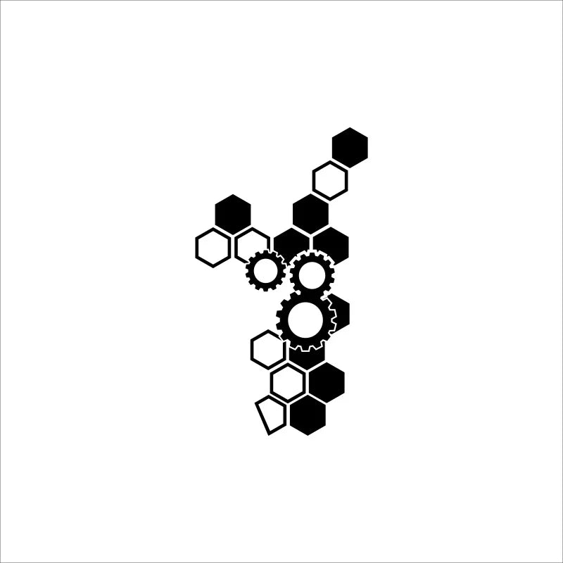 1PC Honeycomb Gear Motorcycle Stickers Motocross Fairing Fuel Tank Scooter Deocr Waterproof DIY Motorcycle Helmet Vinyl Decals