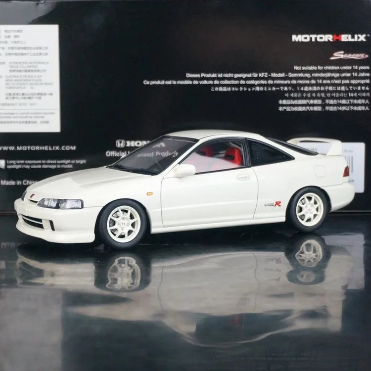 MotorHeli MH 1:18 Integra Type-R DC2 White JDM Simulation Limited Edition All Open Alloy Metal Static Car Model Toy Gift
