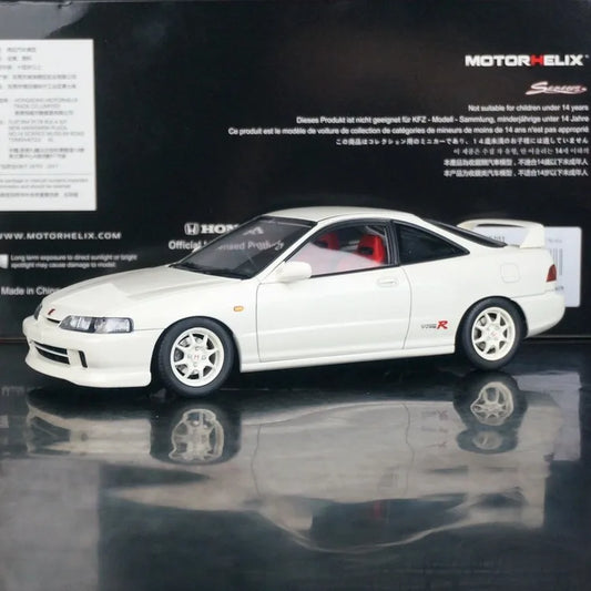 MotorHeli MH 1:18 Integra Type-R DC2 White JDM Simulation Limited Edition All Open Alloy Metal Static Car Model Toy Gift