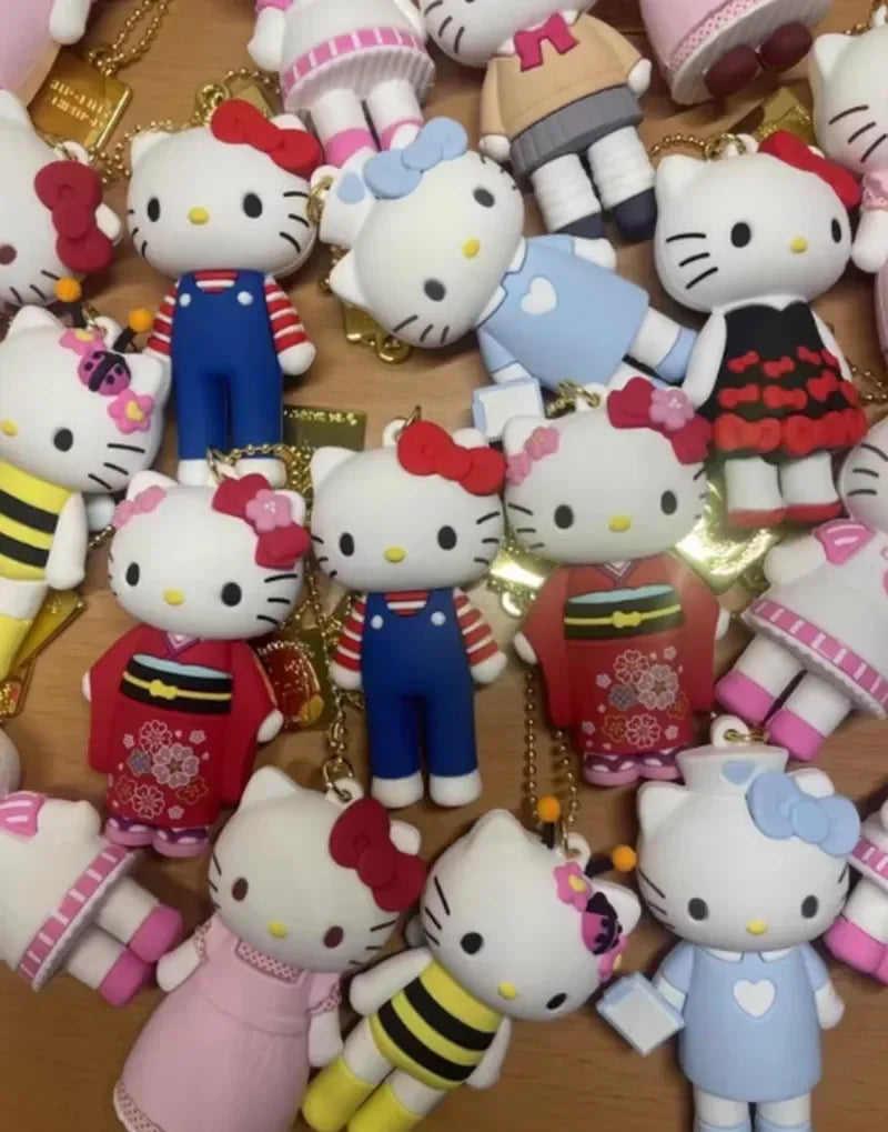 New 50th Anniversary Limited Edition Kt Cat Cute Backpack Pendant Blind Box Kawaii Pvc Action Figure Keychain Toys Surprise Gift