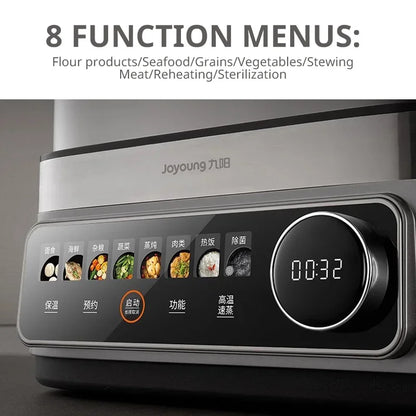 Joyoung Electric Steamer Household Double-layer Cooking Integrated Pot Multifunctional Breakfast Machine Intelligent Reservation