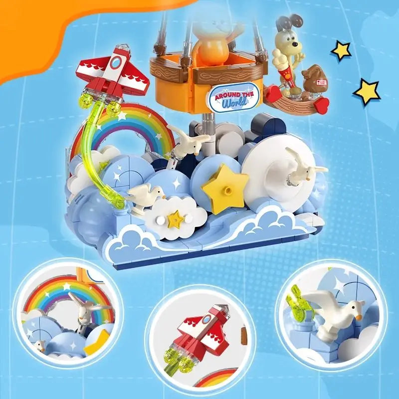 Garfield Around The World Series Assembled Building Blocks Cartoon Ornaments Puzzle Children's Construction Collection Toys Gift