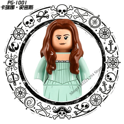 Pirates of the Caribbean building blocks toys Jack Sparrow William Turner Elizabeth Swann MINI brick toys Assemble toys gifts