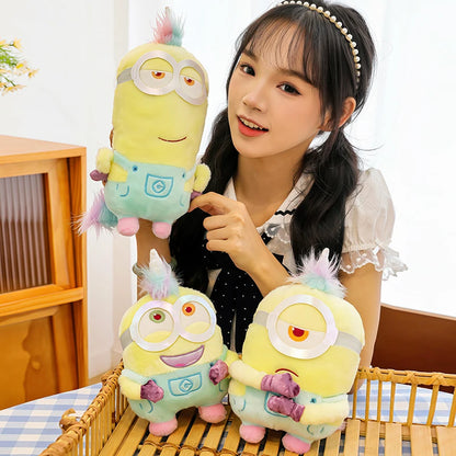 New Cute Unicorn Costume Minions Stuffed Plush Toy Licensed Despicable Me Doll with Rainbow Horn Soft Fluffy Gift for Birthday