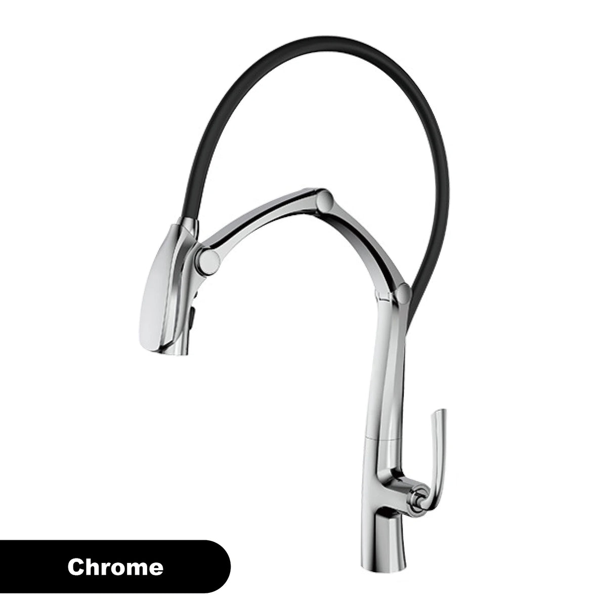 Luxury Gunmetal Brass Kitchen Faucet with LED Display,Sensor&Pull-Out 3-Function Spray,Touchless High Pressure Water-Saving Tap