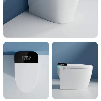 Smart Bidet Toilet with Heated Seat&Auto Flush,One-Piece Ceramic Automatic Toilet,Night Light,Warm Air Dryer,Foot Sensor Flush