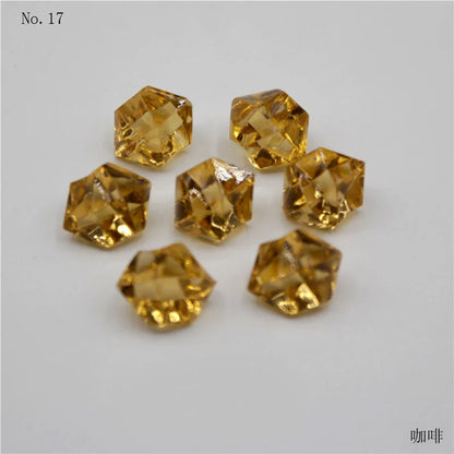 100Pcs 11*14mm Crushed Diamond Ice Crystal Clear Plastic Rocks Fake Diamonds Clear Acrylic Gems  for Decor Photography Prop