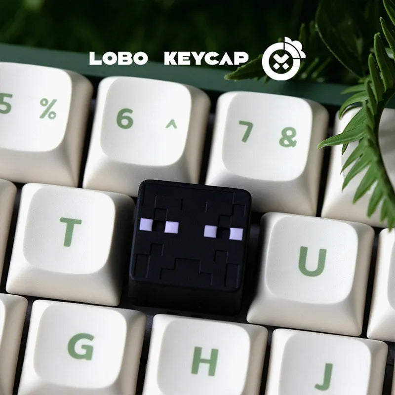 Cartoon Square Shape My World Series Pixel Style Keycap Esc Partial Products Eye Light-Transmitting Game Periphery Collectble