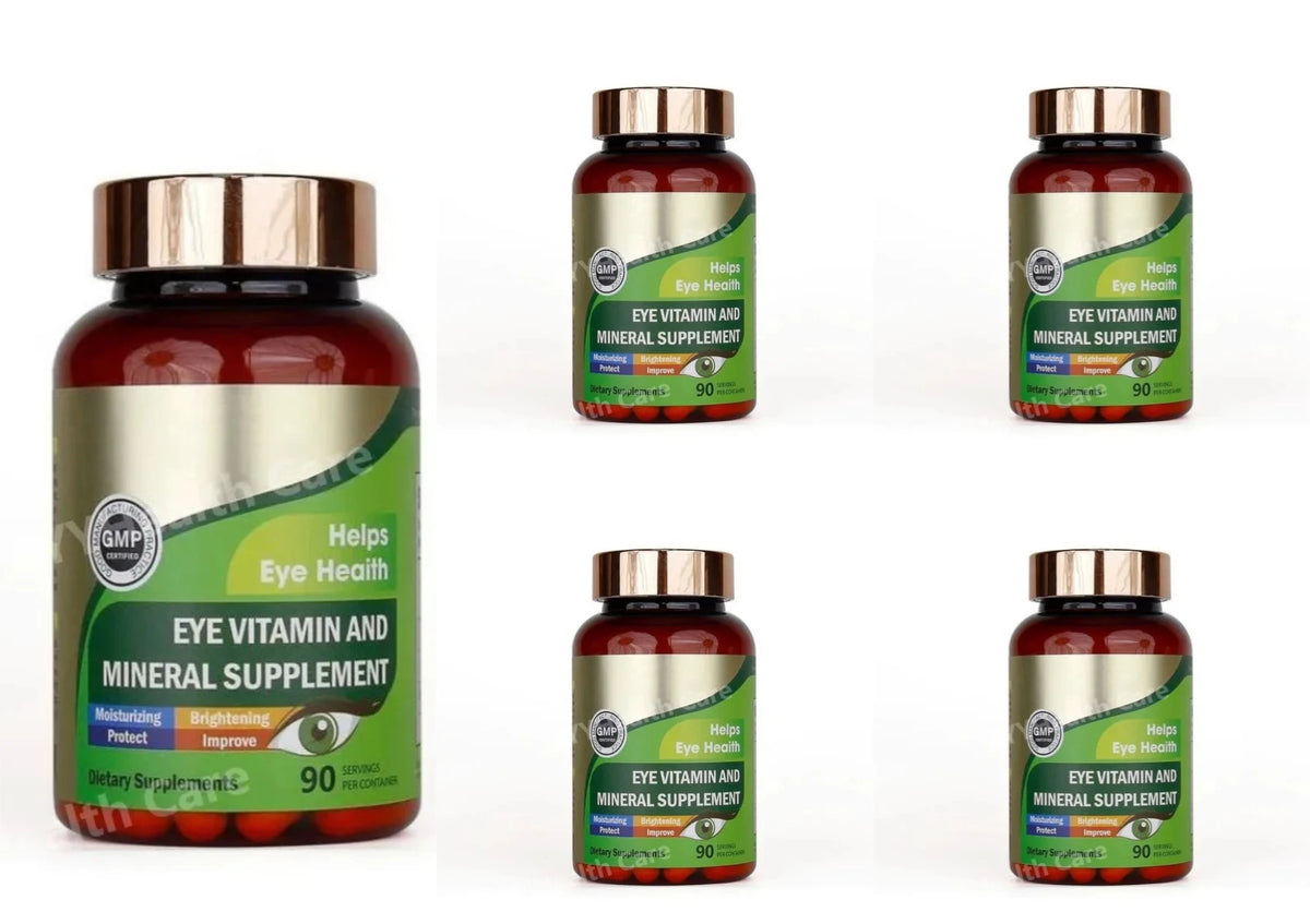Lutein Eye Vitamins Capsules with Zeaxanthin Zinc Daily Eye Nutrition Supplement Eye Health Support for Adults 90 Count Bottle