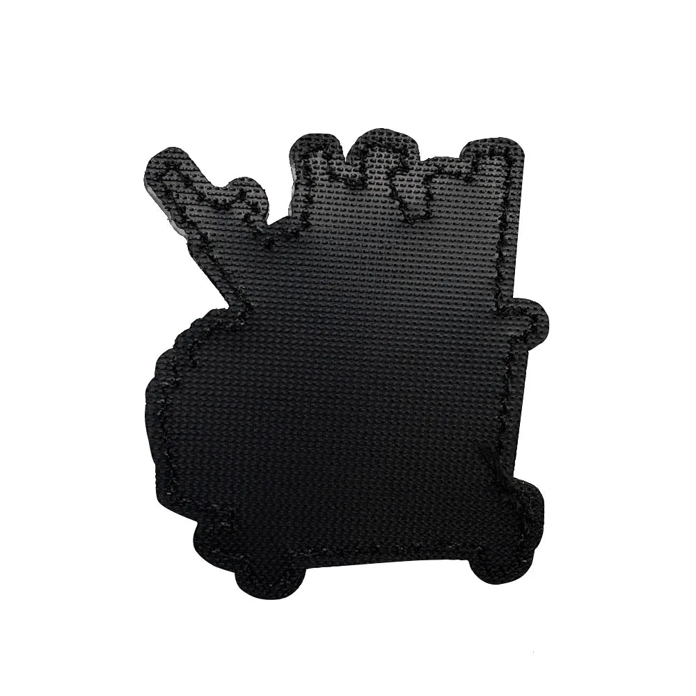 Tactical Machine Gun Ammunition Morale Badge Military Patch 3D PVC Hook and Loop Patches Armband Clothes Backpack Sticker