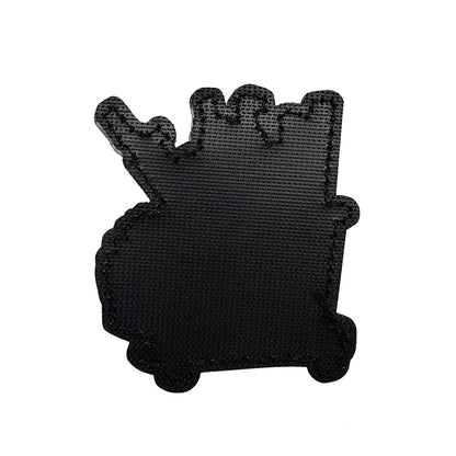 Tactical Machine Gun Ammunition Morale Badge Military Patch 3D PVC Hook and Loop Patches Armband Clothes Backpack Sticker