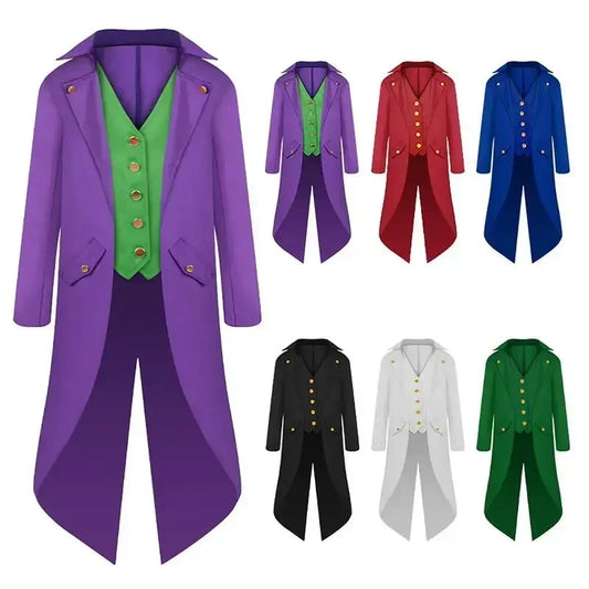 Joker Kostuum Voor Mannen Piratenjack Mannen Steampunk Jas Slipjas Lichtgewicht Voor Halloween Foto Vampieren Jongens  Kinderen