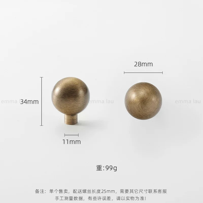 Light Luxury Brass Furniture Handles Retro Long Strip Cabinet Handles Round Door Drawer Knobs Kitchen Wardrobe Cupboard Pulls
