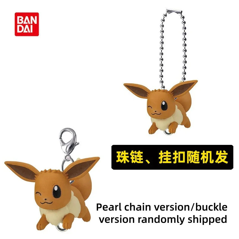 Bandai Pokemon Eevee Evolutions Nine Forms Connectable Mascot Gashapon Keychain Pendant For Anime Collectors Hobby Fans