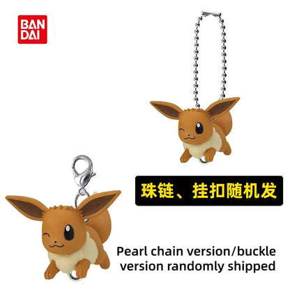 Bandai Pokemon Eevee Evolutions Nine Forms Connectable Mascot Gashapon Keychain Pendant For Anime Collectors Hobby Fans
