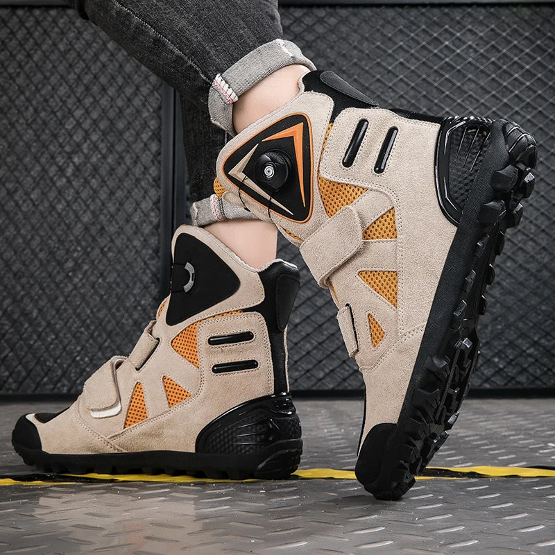 Men's motorcycle protective riding boots wear-resistant four season fashion outdoor comfortable off-road protection riding shoes