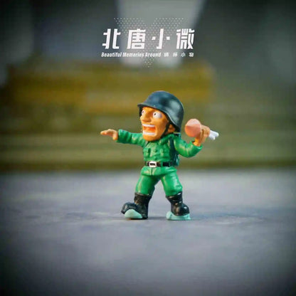 1:64 Metal Slug Genuine Tide Play Figure Snk Hand-Made Heavy Machine Gun Flame Shot Gun Doll Tank Enemy Soldier