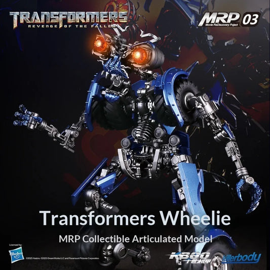 Killerbody Transformers MRP-03 Wheelie Collectible Action Figure, LED Eyes & Sound Effects, 50+ Points of Articulation