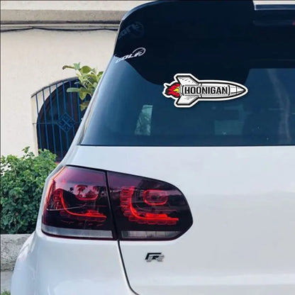 Waterproof Hoonigan Rocket Vinyl Decal, Universal Sticker for Helmet Bumper Laptop Car Truck Window Styling Decor