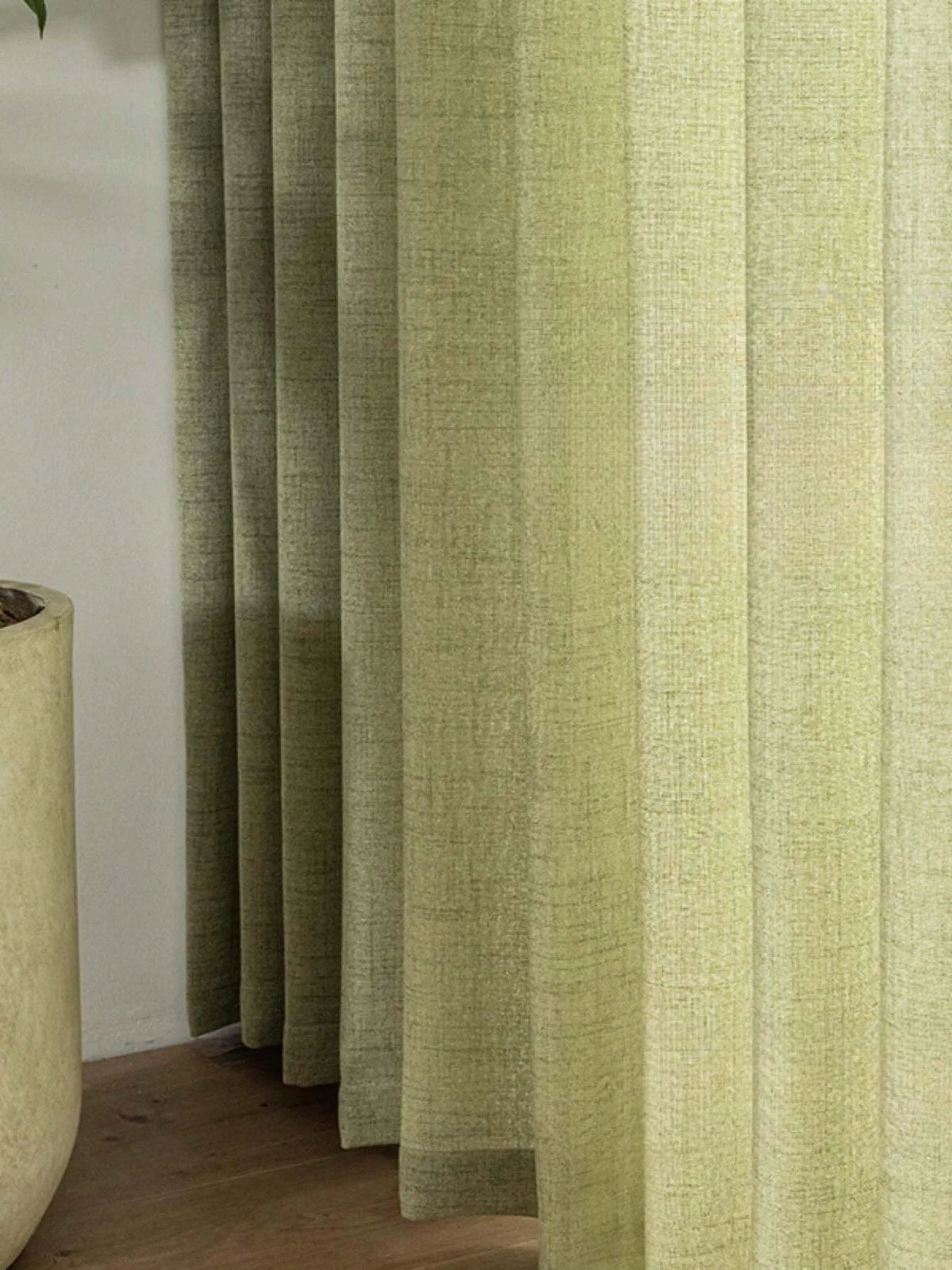 1pc Japanese Minimalist Linen-like Curtain, Blackout & Noise Reduction for Living Room & Bedroom, Sun Protection & Heat Insulati