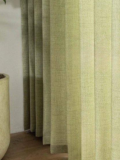 1pc Japanese Minimalist Linen-like Curtain, Blackout & Noise Reduction for Living Room & Bedroom, Sun Protection & Heat Insulati