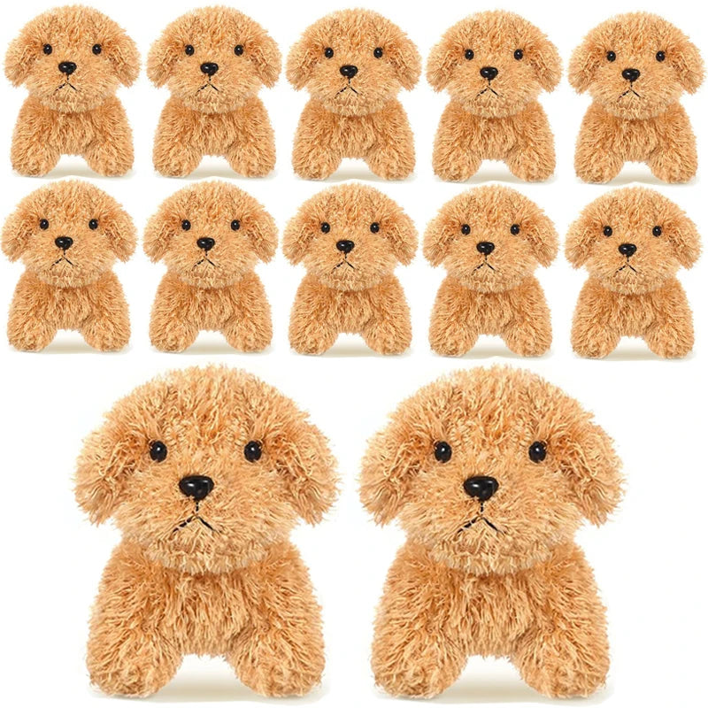 Teddy Dog Plush Toys 4.72 Inch Stuffed Puppy Dogs Mini Plush Dogs for Adopt a Puppy Party Favors Christmas Baby Shower Birthday