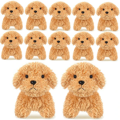 Teddy Dog Plush Toys 4.72 Inch Stuffed Puppy Dogs Mini Plush Dogs for Adopt a Puppy Party Favors Christmas Baby Shower Birthday