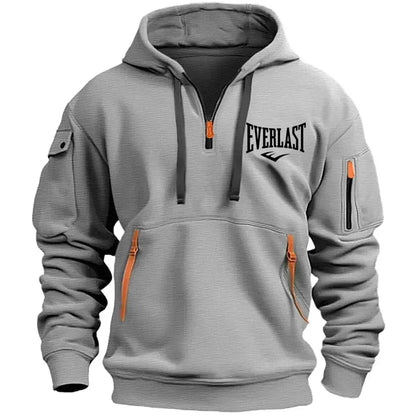 2026 Latest Men's Printed Hoodie Casual Retro Sports Pullover Harajuku Zipper Long Sleeved Multi Pocket Casual Loose Jacket