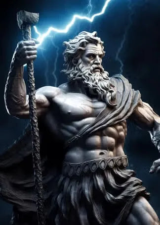 Zeus Sculpture Poster Black and White Greek God Abstract Prints Greek Mythology Canvas Painting Home Living Room Wall Decoration