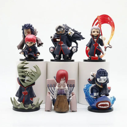 Hot Bandai Naruto Shippuden Akatsuki Series Anime Figure Peripheral, Naruto Trendy Doll, Creative Desktop Orname Surprise Gifts