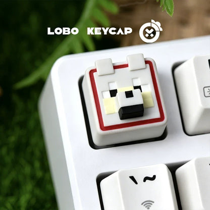 Cartoon Square Shape My World Series Pixel Style Keycap Esc Partial Products Eye Light-Transmitting Game Periphery Collectble
