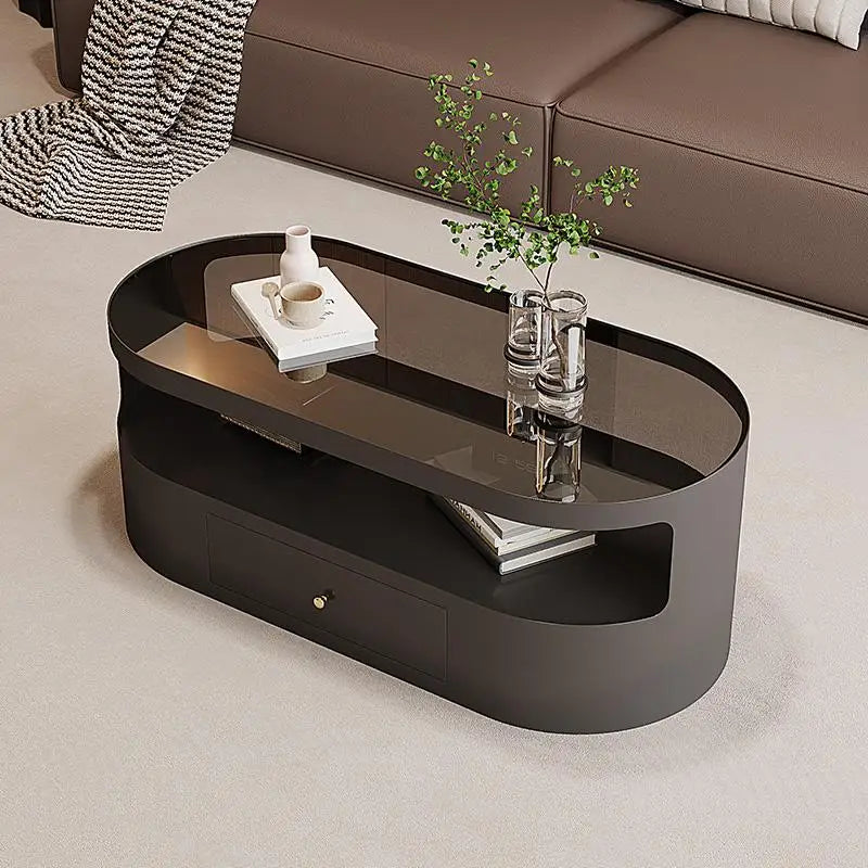 European Minimalist Coffee Table Hidden Storage Trendy Modern Luxury Coffee Table Living Room Beauty Table De Salon Furniture