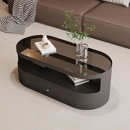 European Minimalist Coffee Table Hidden Storage Trendy Modern Luxury Coffee Table Living Room Beauty Table De Salon Furniture