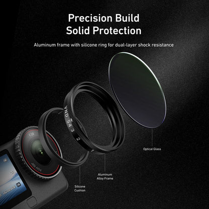TELESIN CPL ND8 ND16 ND32 UV VND Quick Release Lens Filter for DJI OSMO Action 6 Filter Frame For DJI Action 6 CPL ND Filter Set