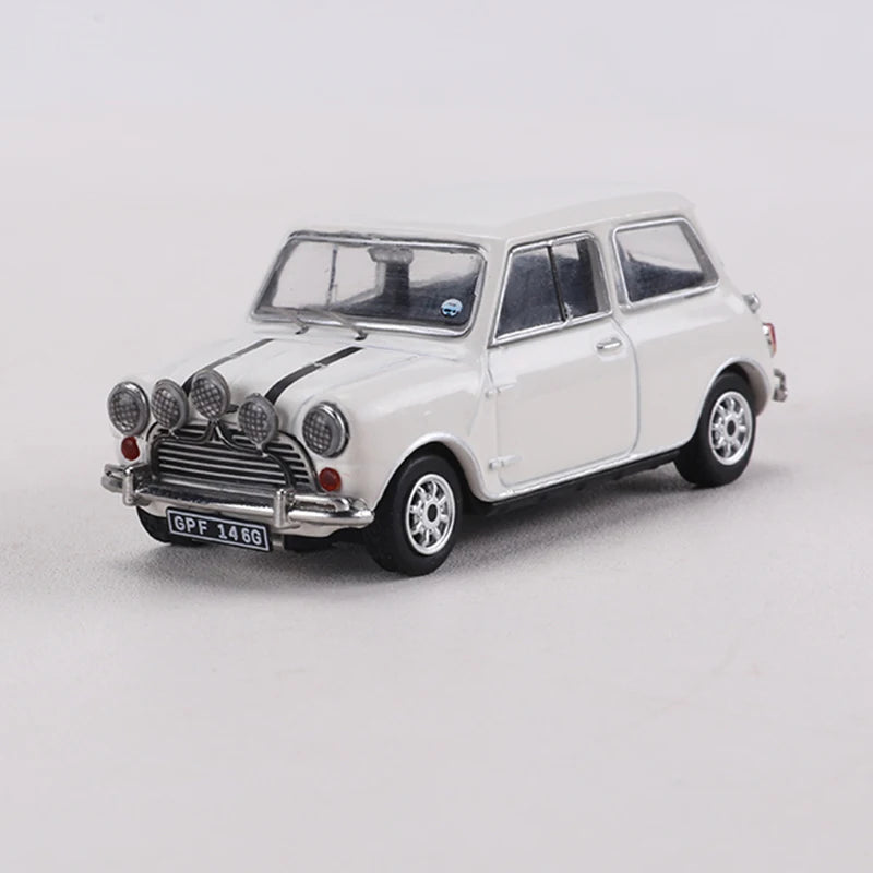 GCD 1:64 Austin Mini Cooper S White/Blue/Red Alloy Model Car