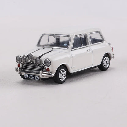 GCD 1:64 Austin Mini Cooper S White/Blue/Red Alloy Model Car
