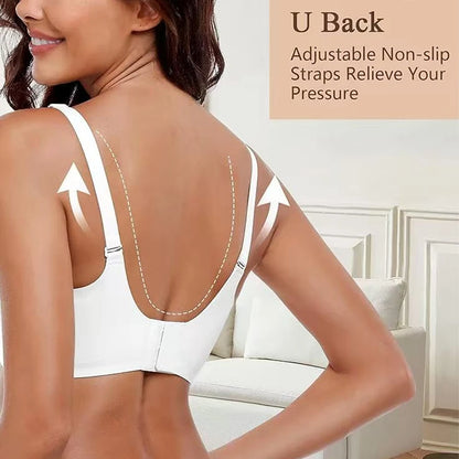 Seamless Wireless Supportive Bra Push Up Comfort Soft No Underwire Full Coverage T-Shirt Bra Plus Size Bralette for Women