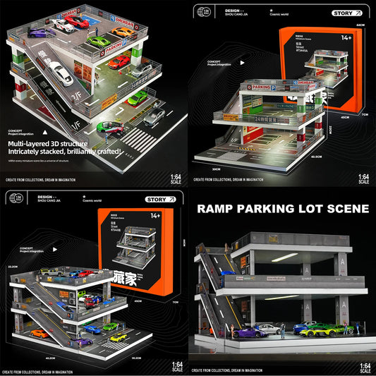 Collector 1:64 Car Model Parking Lot Toy Car Model Storage Rack Display Cabinet Kids Car Model Replica Collection