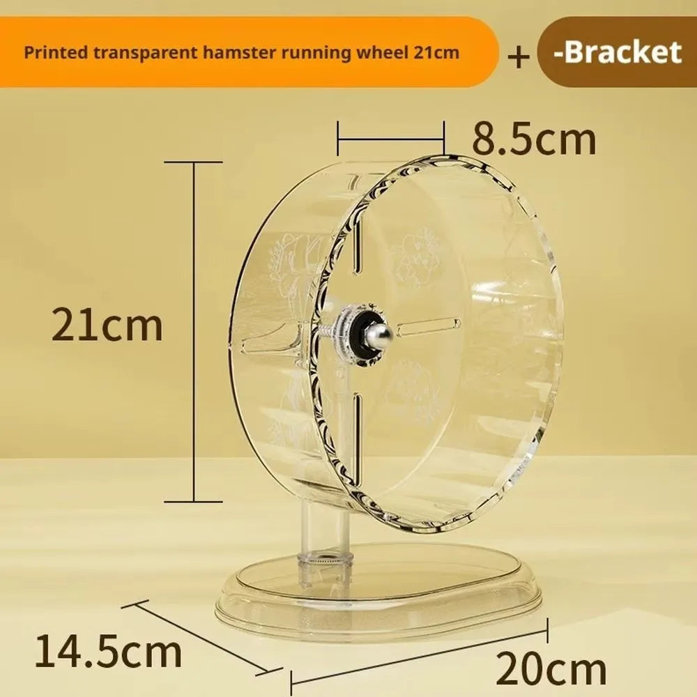 1pc Silent Hamster Running Wheel Easy To Disassemble Transparent Running Exercise Toy Widened Pet Exercise Wheel