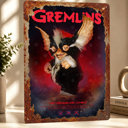 Gremlins Aluminum Posters Customized Metal Tin Sign Vintage Premium Dramatic Screen Scene Wall Art For Film Fans And Theaters
