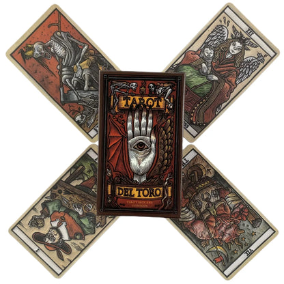 Tarot del A Tarot Deck and Guidebook Inspired by the World of Guillermo del Toro Novelty Book Beginners Card Game Deck Toy