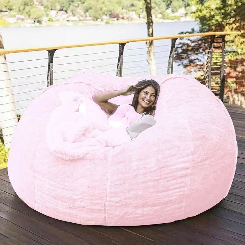Sofa Bean Bag Flexible Bean Bag Cover Anti-fading Indoor Oversized Bean Bag Chair Cover  Dust-proof