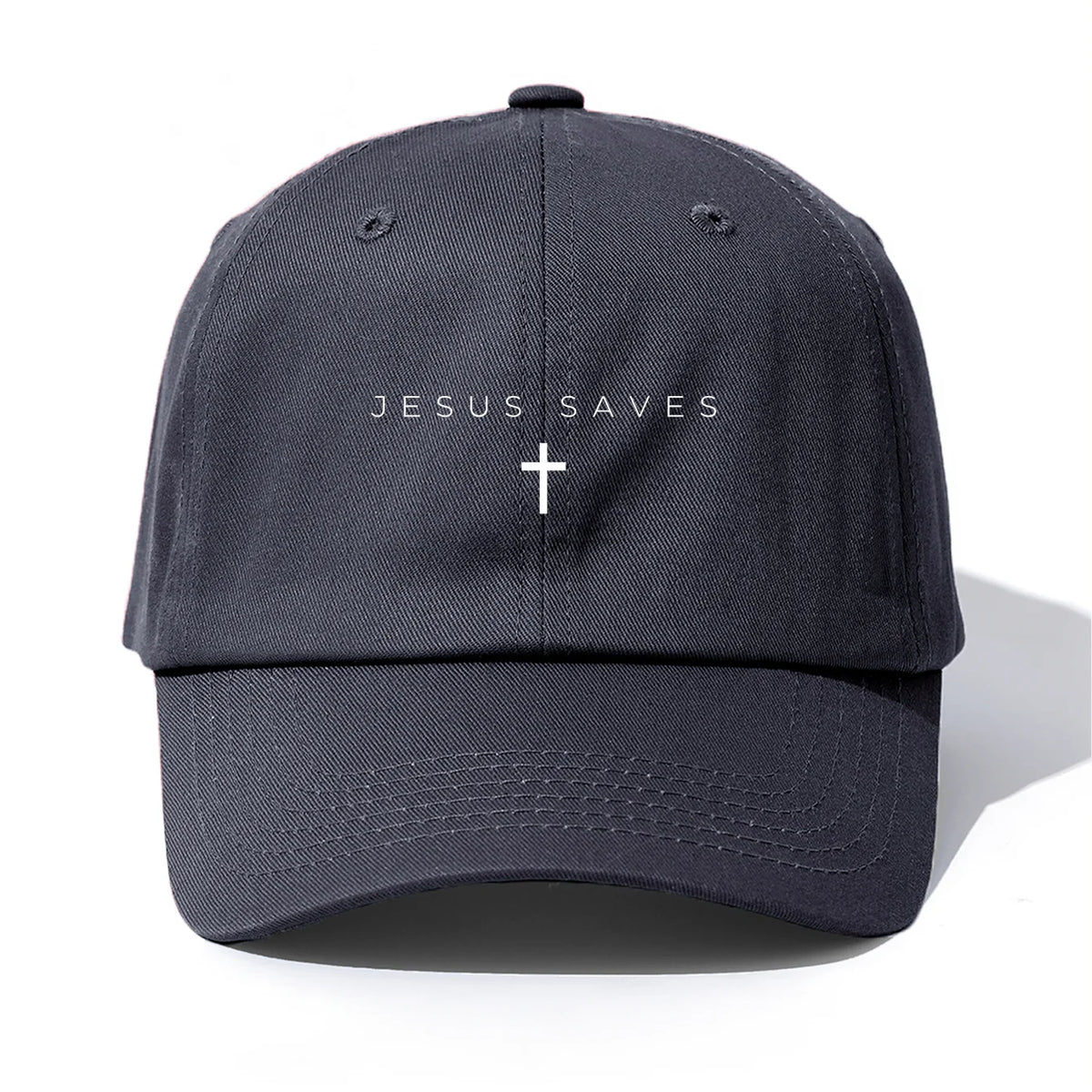 1pc JESUS SAVES Print  Baseball Cap for Adults,Minimalist Retro Style Casual Soft Adjustable Dad Hat,Perfect As Gift
