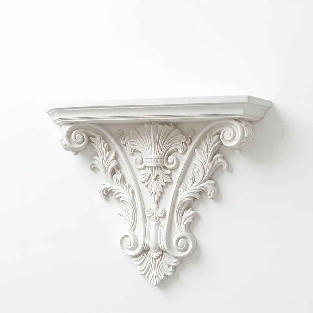 Creative 3D Printing Floating Shelf Unique Retro Gothic Wall Decor Carving Decorative Plant Display Stand Living Room