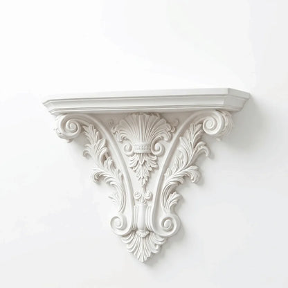 Creative 3D Printing Floating Shelf Unique Retro Gothic Wall Decor Carving Decorative Plant Display Stand Living Room
