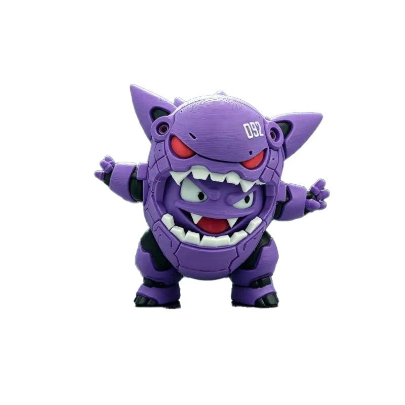Pokemon Gengar Mecha Action Figure Mechanical Style 3D Model Doll Anime Desktop Decoration Collectible Toy Perfect Gift for Fans