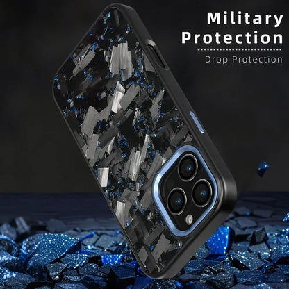 Real Carbon Fiber Armor100% Cover For IPhone 16Promax 15 Pro Max 14 13 12 11 Case Metal Frame Wireless Charge Forged Fiber Cover
